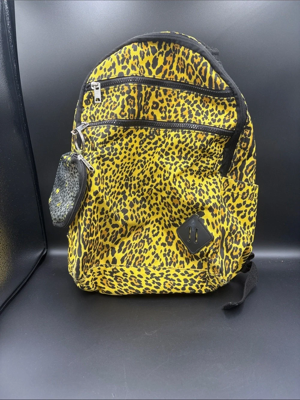 Yellow Leopard Print Backpack